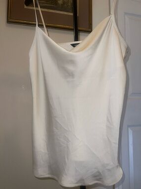 Express Cream Satin Cowl Neck Camisole XL NWT